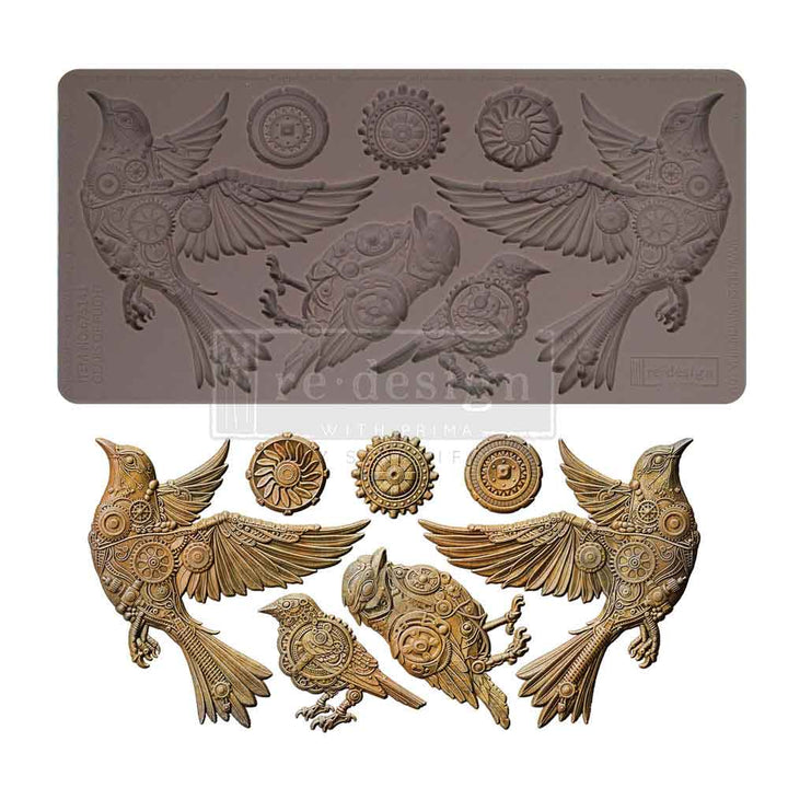 NEW! Redesign Mould - GEARS OF FLIGHT (5" x 10") - Rustic Farmhouse Charm