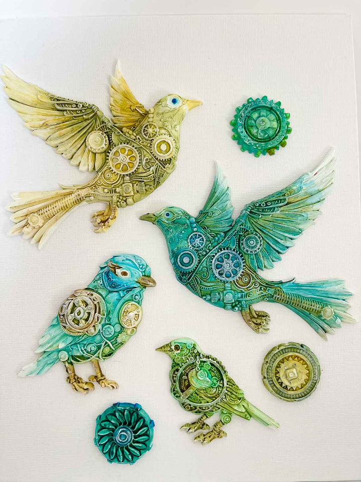 NEW! Redesign Mould - GEARS OF FLIGHT (5" x 10") - Rustic Farmhouse Charm