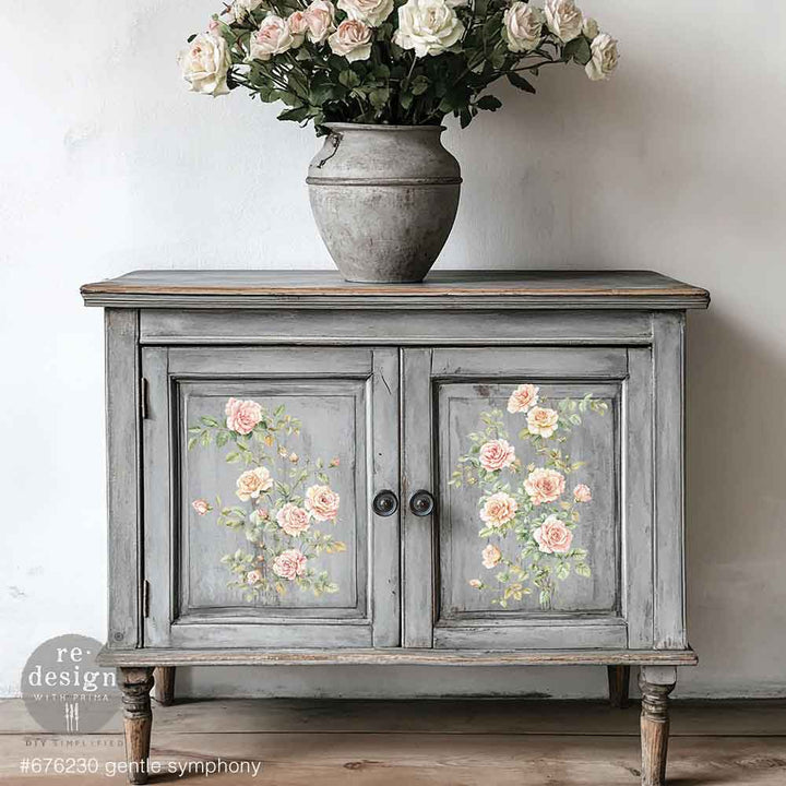 NEW! Redesign Middy Transfer - GENTLE SYMPHONY (3 sheets, each 21.59cm x 27.94cm) - Rustic Farmhouse Charm