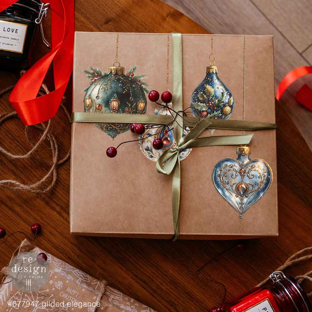NEW! Redesign Middy Transfer - GILDED ELEGANCE (4 sheets, each 21.59cm x 27.94cm) - Rustic Farmhouse Charm