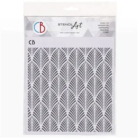 GOLD LEAVES Stencil by Ciao Bella (20.32cm x 20.32cm) - Rustic Farmhouse Charm