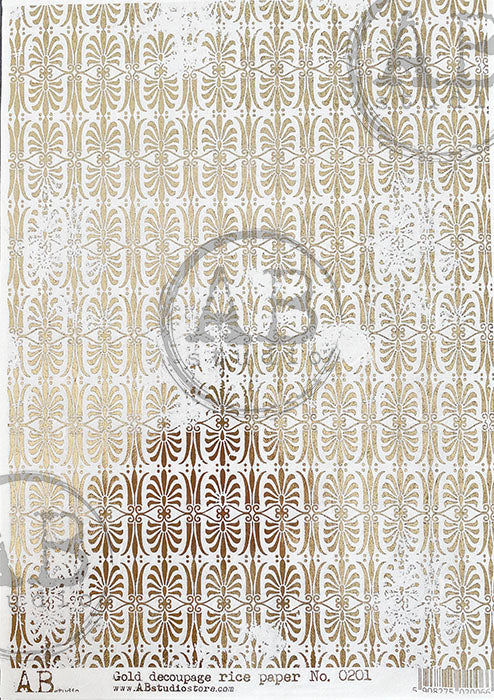 ABstudio Rice Paper Gold - 201 (A4) - Rustic Farmhouse Charm