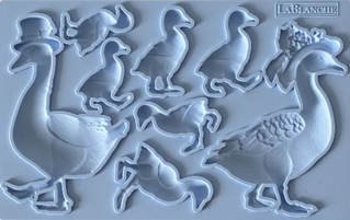 NEW! LaBlanche Mould - GOOSE FAMILY (12.7 cm x 20.3 cm) - Rustic Farmhouse Charm