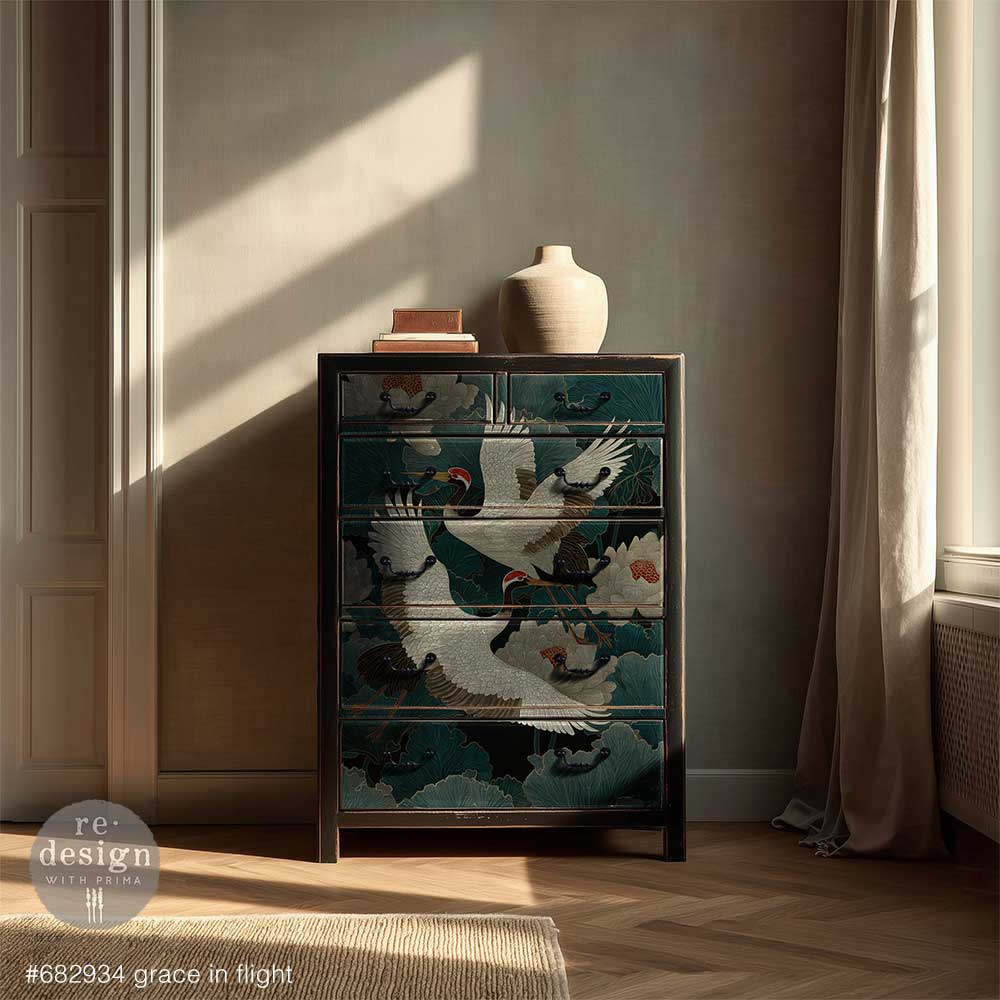 NEW! Redesign Decoupage Tissue Paper - GRACE IN FLIGHT (48.26cm x 76.2cm) - Rustic Farmhouse Charm