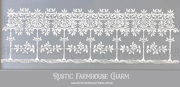 GRECIAN GARDEN Designer Stencil by Rustic Farmhouse Charm - Rustic Farmhouse Charm