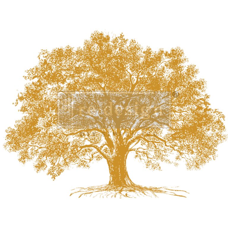 NEW! Redesign Kacha Gold Foil Transfer - GROWTH (45.72cm x 60.96cm) - Rustic Farmhouse Charm