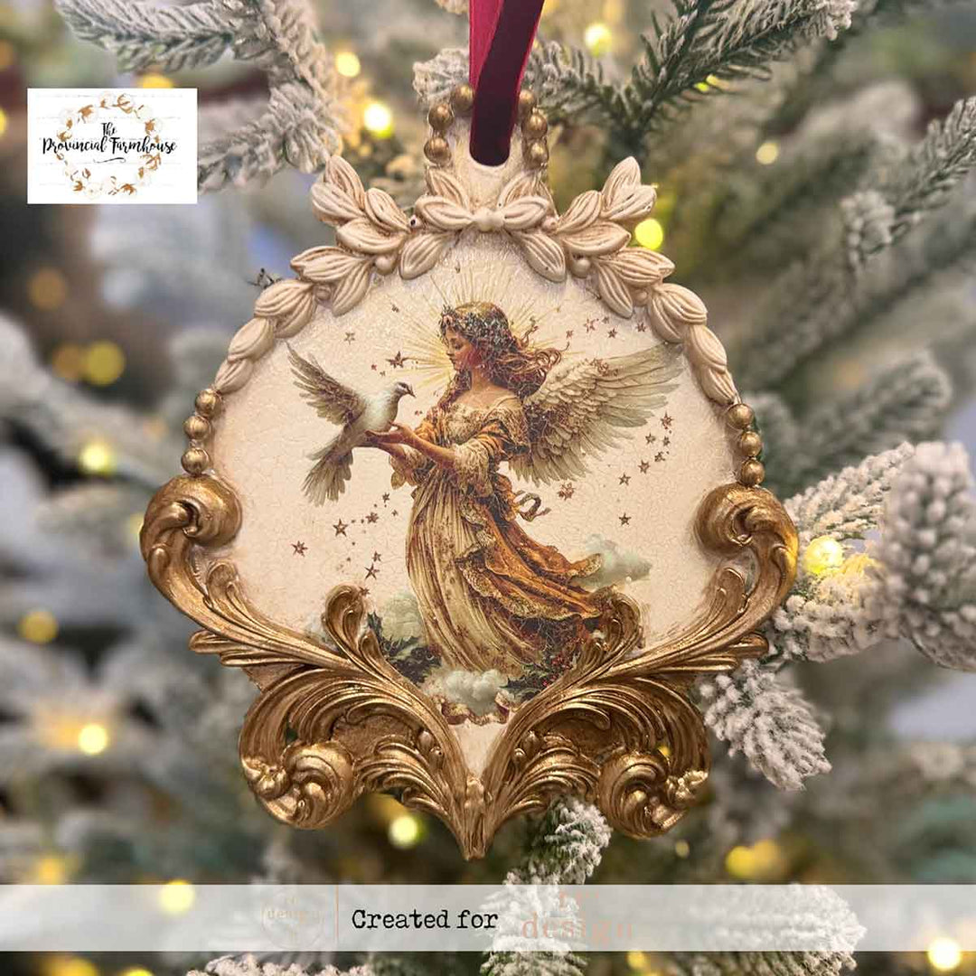 NEW! Redesign Middy Transfer - HEAVENLY WINGS (4 sheets, each 21.59cm x 27.94cm) - Rustic Farmhouse Charm