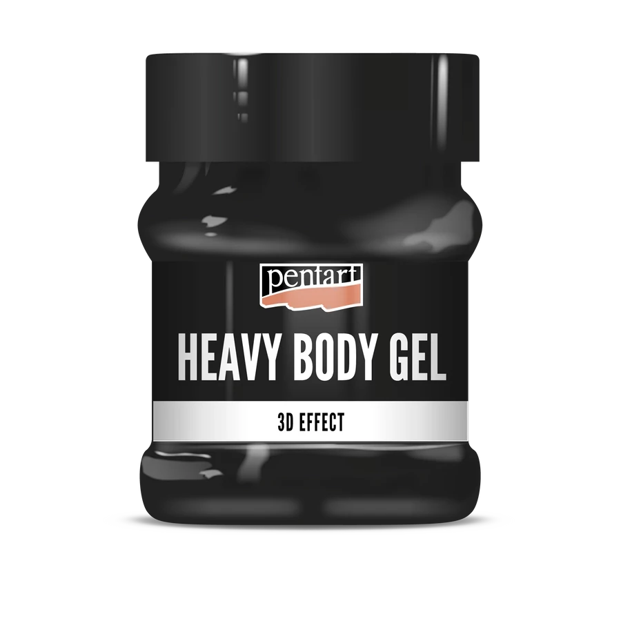 GLOSSY BLACK Heavy Body Gel by Pentart 230ml
