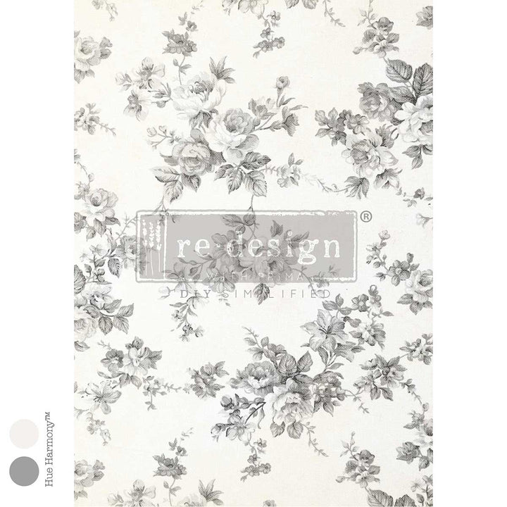 LIMITED! Redesign A3 Decoupage Fibre Paper - HEIRLOOM TOILE (29.7cm x 41.9cm)