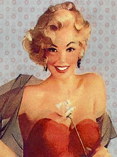 Decoupage Tissue Paper - Hello Love Lady (50.8cm x 76.2cm)