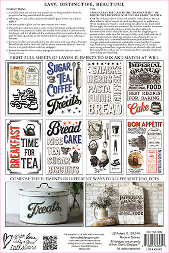 NEW! IOD Transfer Pad - HOME SWEET HOME (set of eight 8"x12" sheets)