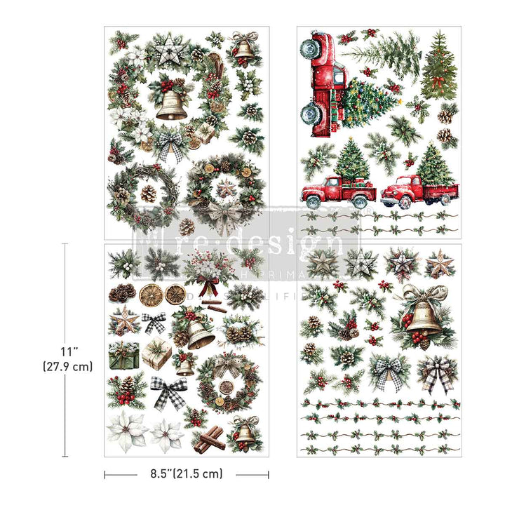 NEW! Redesign Middy Transfer - HOME FOR THE HOLIDAYS (3+1 sheets, each 21.59cm x 27.94cm)