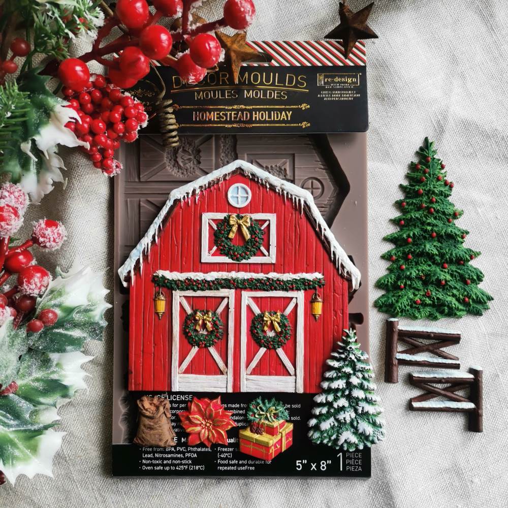 NEW! Redesign Mould - HOMESTEAD HOLIDAY (5" x 8")