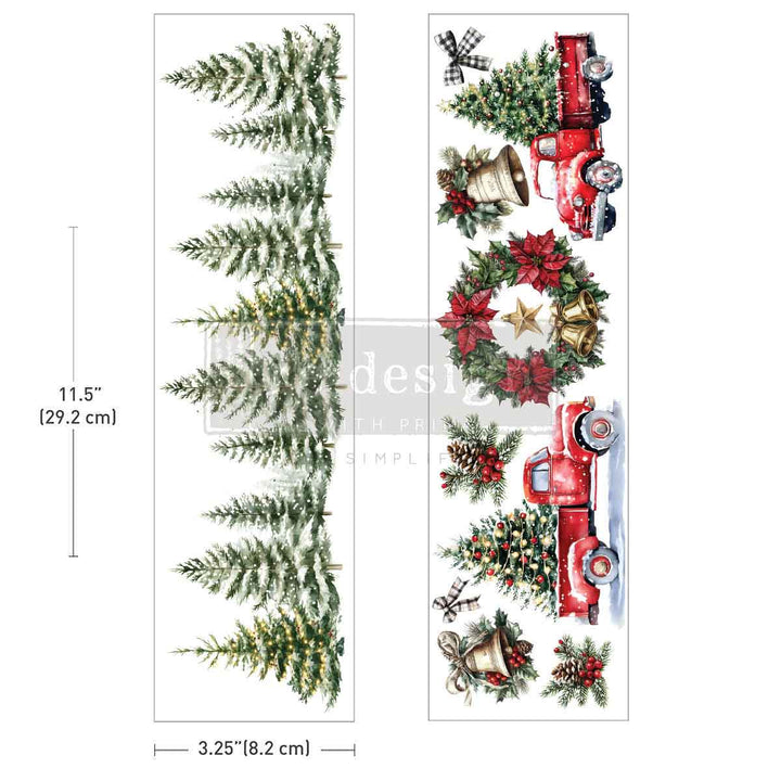 NEW! Redesign Luxe Transfer - HOMETOWN HOLIDAY (2 sheets, 8.25cm x 29.2cm)