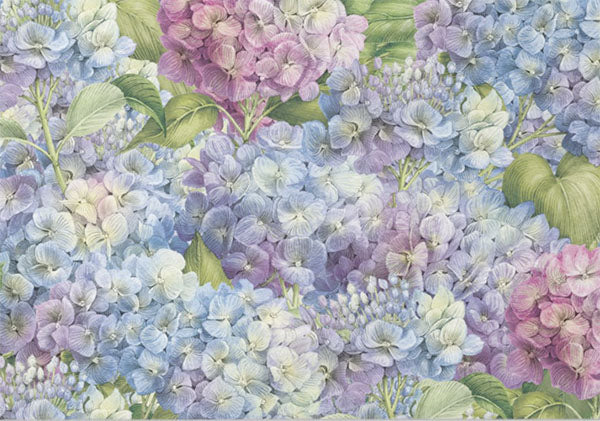 Decoupage Tissue Paper - Hydrangeas (35.56cm x 50.8cm) - Rustic Farmhouse Charm