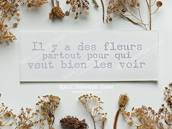 HENRI MATTISE FLOWER FRENCH QUOTE Designer Stencil by Rustic Farmhouse Charm