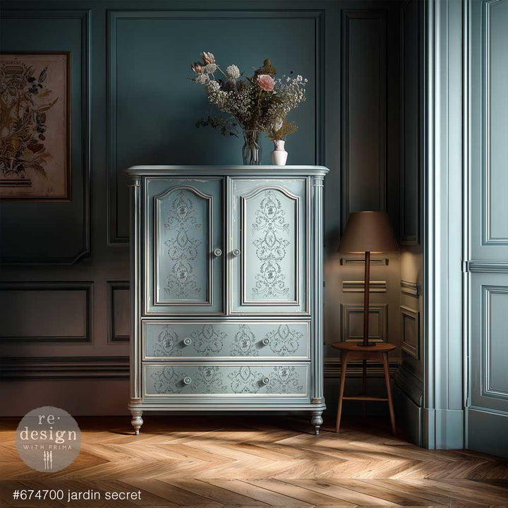 NEW! Redesign Transfer - JARDIN SECRET (60.96cm x 88.9cm) - Rustic Farmhouse Charm