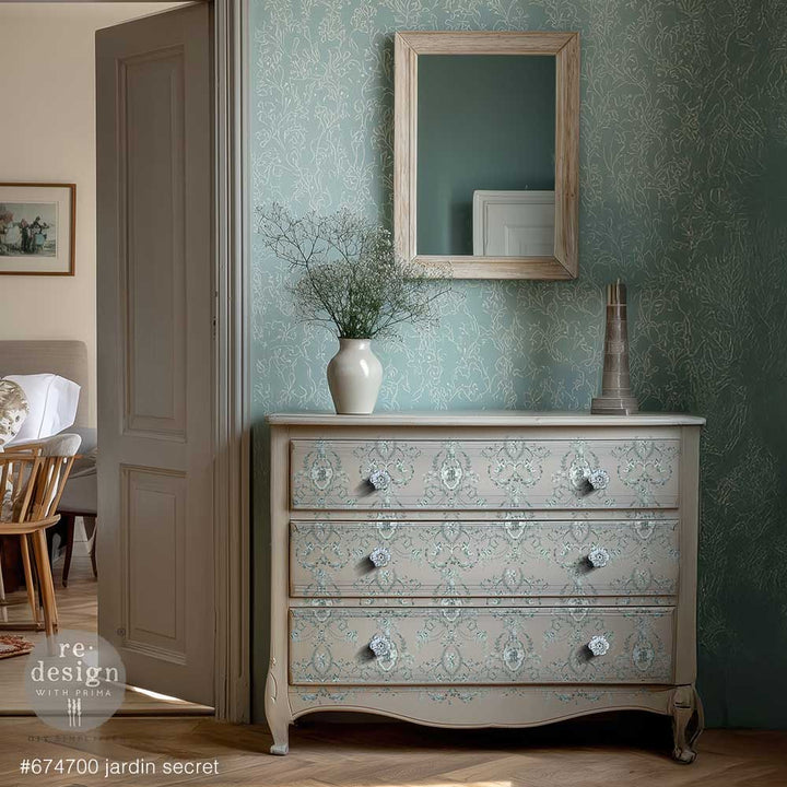 NEW! Redesign Transfer - JARDIN SECRET (60.96cm x 88.9cm) - Rustic Farmhouse Charm