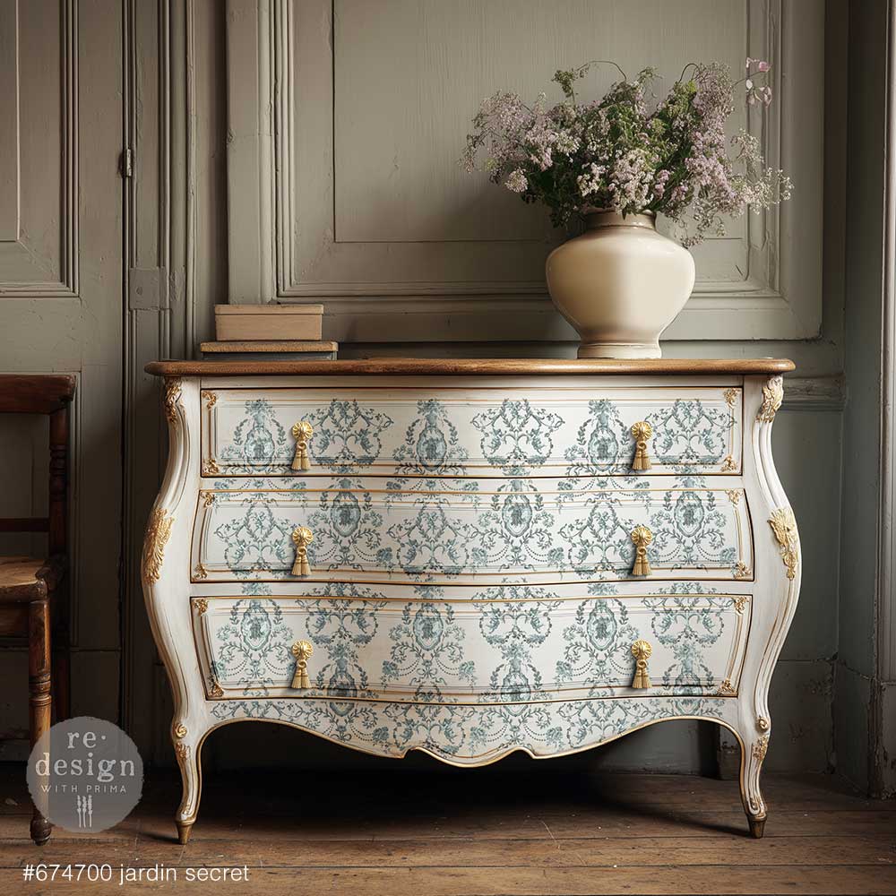 NEW! Redesign Transfer - JARDIN SECRET (60.96cm x 88.9cm) - Rustic Farmhouse Charm