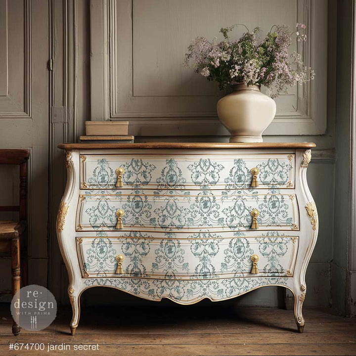 NEW! Redesign Transfer - JARDIN SECRET (60.96cm x 88.9cm) - Rustic Farmhouse Charm