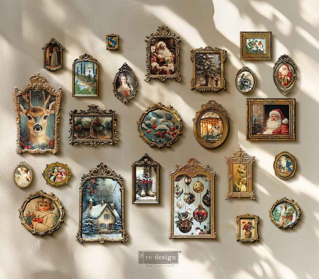 NEW! Redesign A4 Decoupage Fibre Paper - JEWEL OF THE SEASON - Rustic Farmhouse Charm