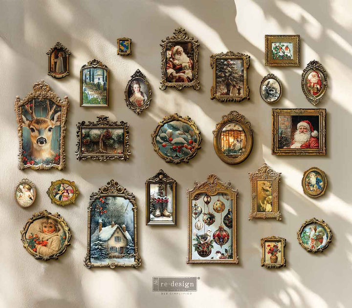 NEW! Redesign A4 Decoupage Fibre Paper - JEWEL OF THE SEASON - Rustic Farmhouse Charm