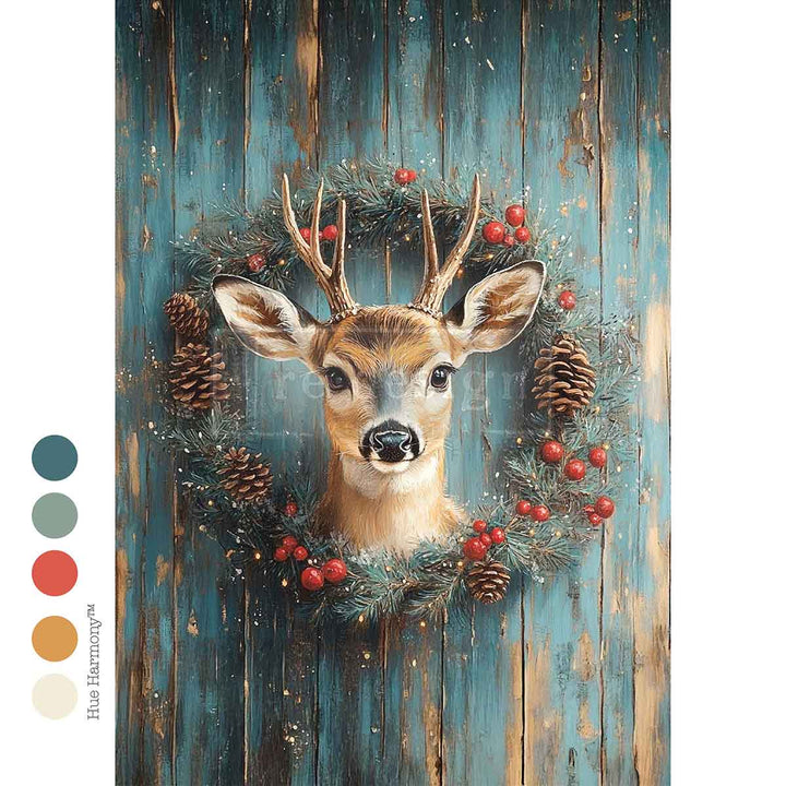 NEW! Redesign A4 Decoupage Fibre Paper - JINGLE JUNGLE - Rustic Farmhouse Charm