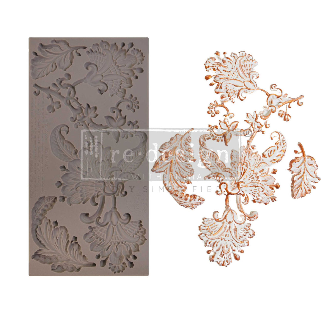 NEW! JUST PAISLEY Redesign Mould 5"x10" - Rustic Farmhouse Charm