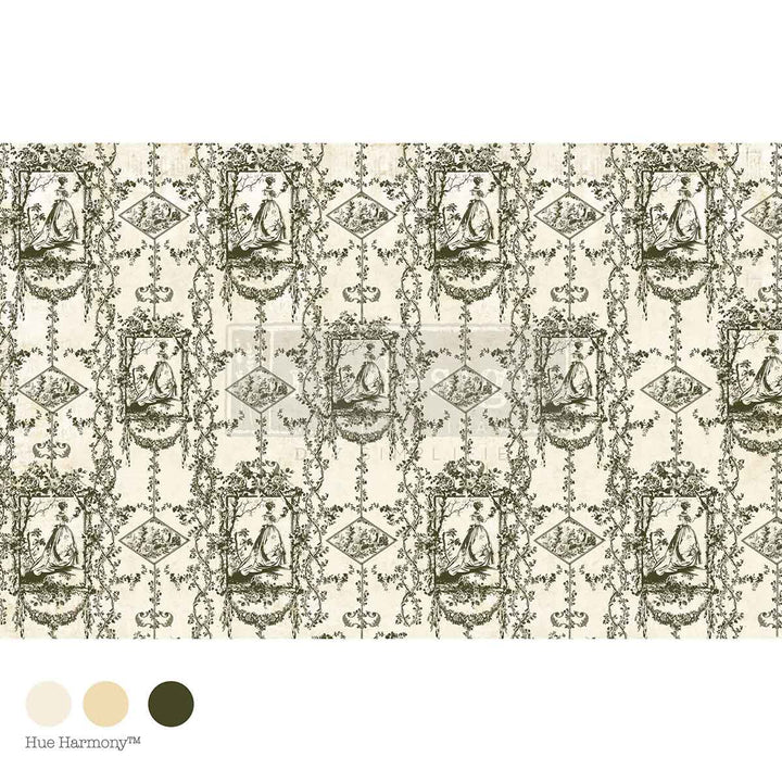 NEW! Redesign Decoupage Tissue Paper - CHASING PETALS by Kacha (48.26cm x 76.2cm) - Rustic Farmhouse Charm