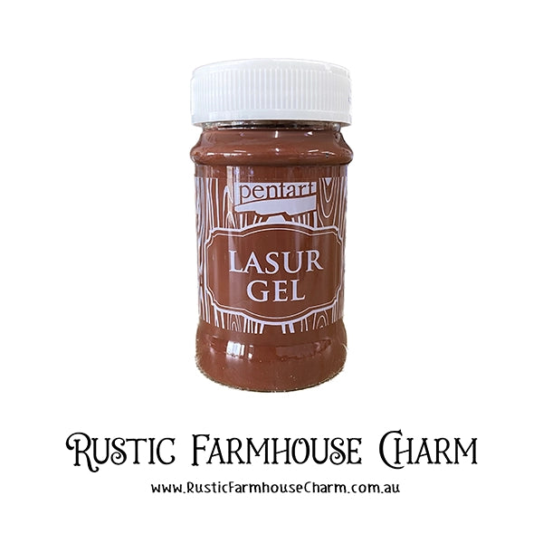 CHESTNUT Lasur Gel by Pentart 100ml - Rustic Farmhouse Charm