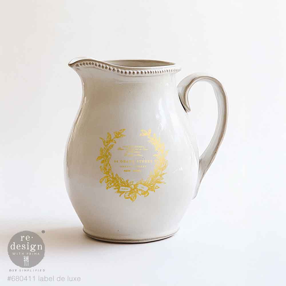 Redesign Middy Gold Foil Transfer - KACHA LABEL DE LUXE (2 sheets, each 21.59cm x 27.94cm) - Rustic Farmhouse Charm