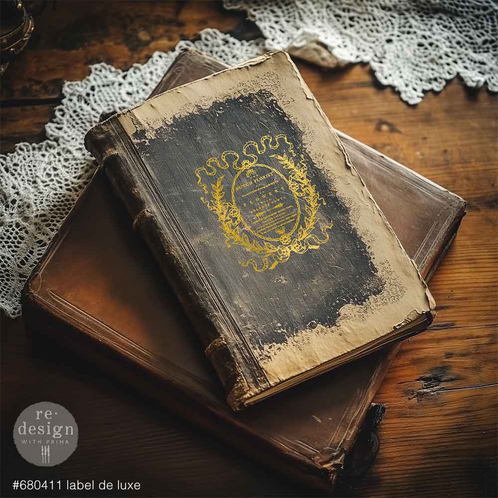 Redesign Middy Gold Foil Transfer - KACHA LABEL DE LUXE (2 sheets, each 21.59cm x 27.94cm) - Rustic Farmhouse Charm