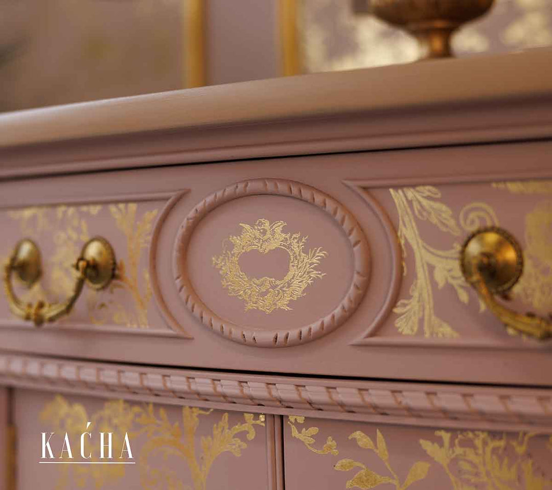 Redesign Middy Gold Foil Transfer - KACHA LABEL DE LUXE (2 sheets, each 21.59cm x 27.94cm) - Rustic Farmhouse Charm