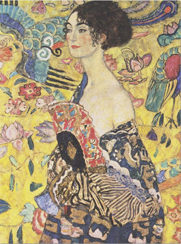 Decoupage Tissue Paper - Lady with Fan Painting by Gustav Klimt (38.1cm x 50.8cm) - Rustic Farmhouse Charm