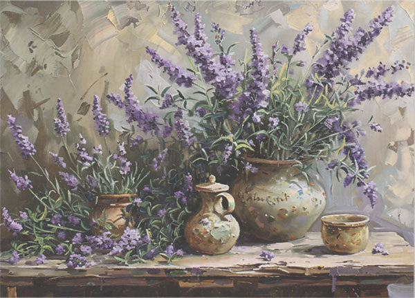 Decoupage Tissue Paper - Lavender Pottery