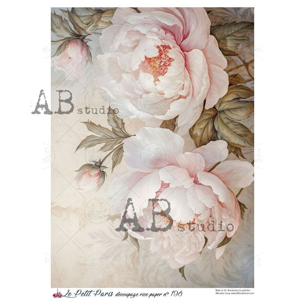 ABstudio Rice Paper - LE PETIT PARIS 198 (A4) - Rustic Farmhouse Charm