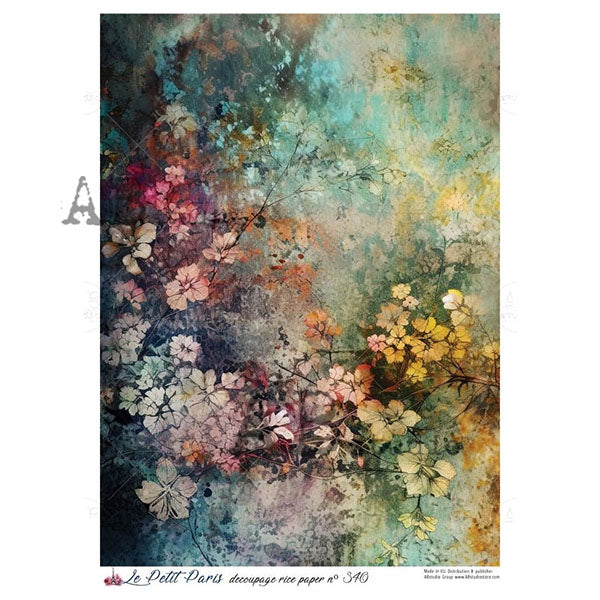 ABstudio Rice Paper - LE PETIT PARIS 340 (A4) - Rustic Farmhouse Charm