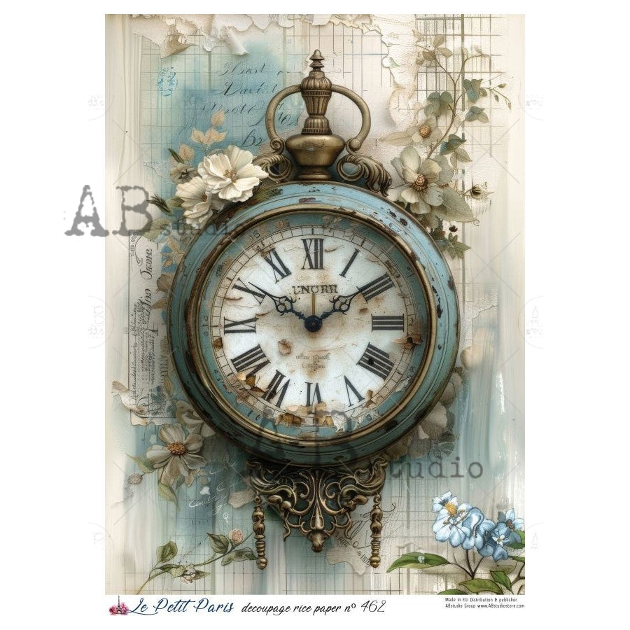 ABstudio Rice Paper - LE PETIT PARIS 462 (A4) - Rustic Farmhouse Charm