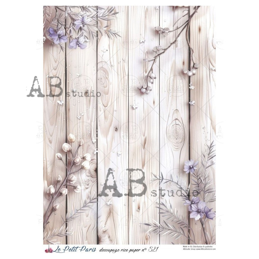 ABstudio Rice Paper - LE PETIT PARIS 521 (A4) - Rustic Farmhouse Charm