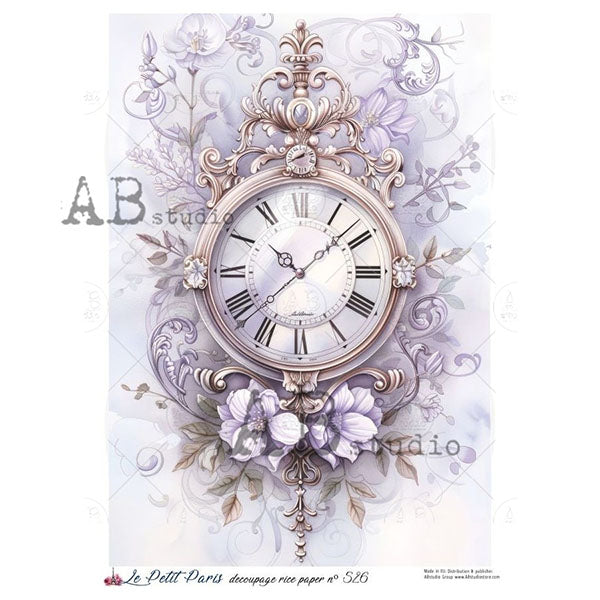 ABstudio Rice Paper - LE PETIT PARIS 526 (A4) - Rustic Farmhouse Charm