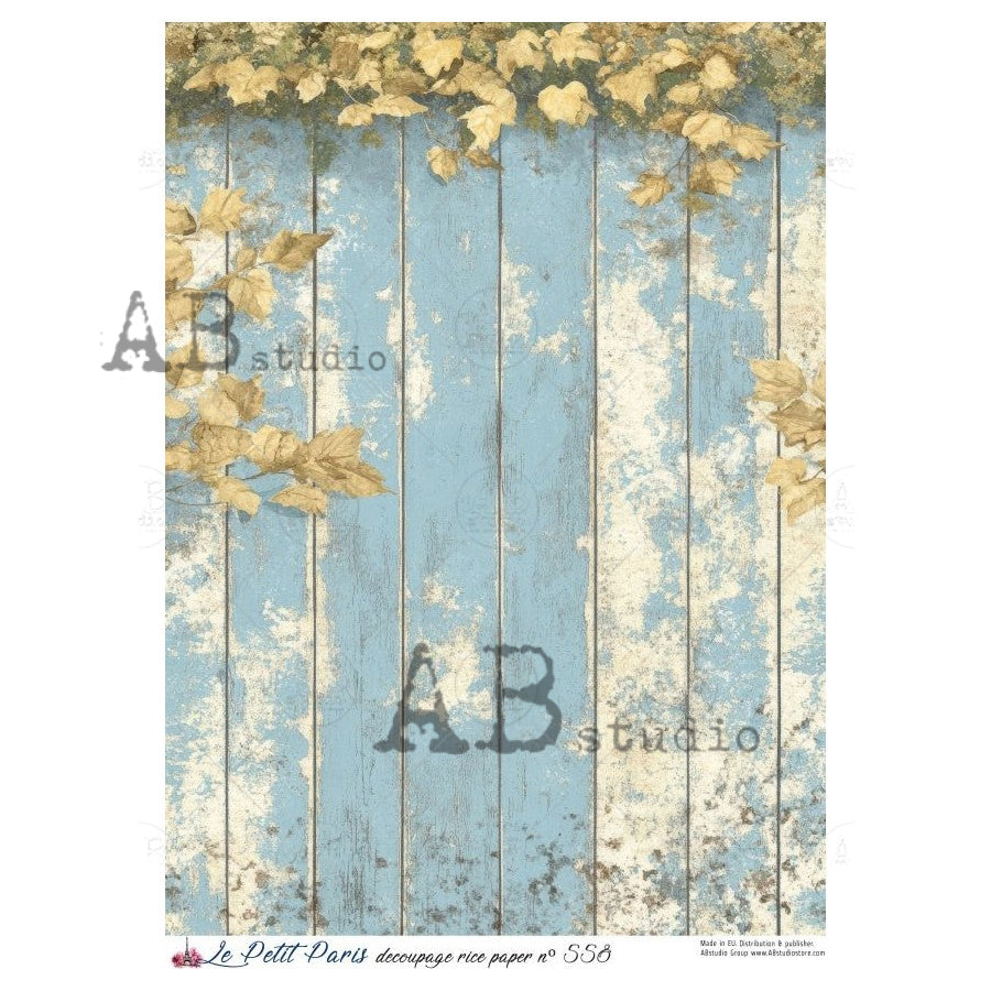 ABstudio Rice Paper - LE PETIT PARIS 558 (A4) - Rustic Farmhouse Charm