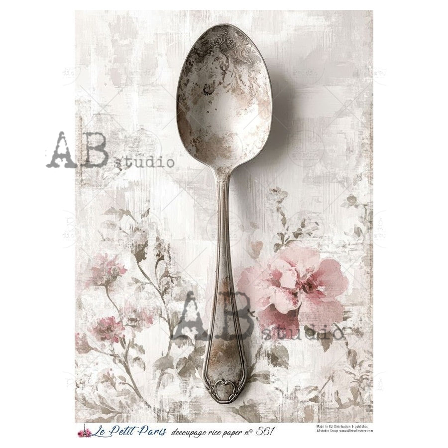 ABstudio Rice Paper - LE PETIT PARIS 561 (A4) - Rustic Farmhouse Charm