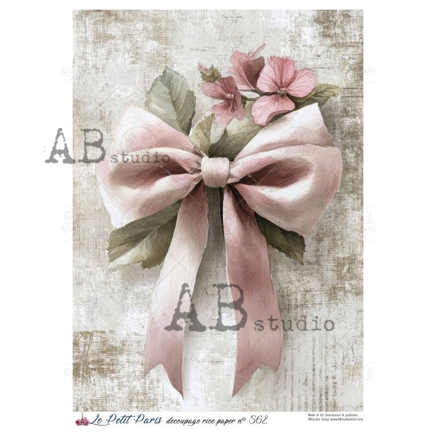 ABstudio Rice Paper - LE PETIT PARIS 562 (A4) - Rustic Farmhouse Charm