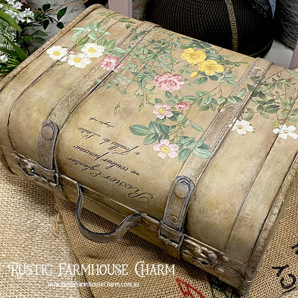 Wooden Vintage Style Luggage Suitcase (Plain)