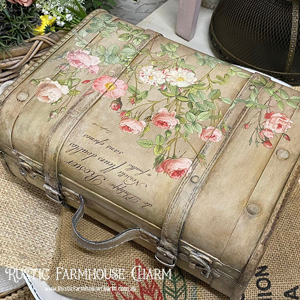 Wooden Vintage Style Luggage Suitcase (Plain)