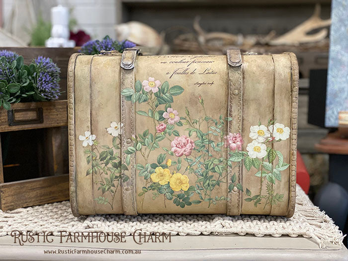 Wooden Vintage Style Luggage Suitcase (Plain)