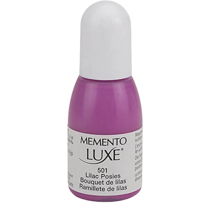 Tsukineko Memento Luxe Ink Refill - LILAC POSIES (great for fabrics!) 15ml