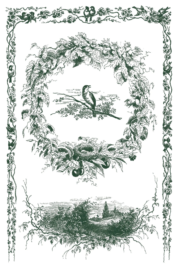 NEW! IOD Paint Inlay - LITTLE LARK (set of eight 8"x12" sheets) - Rustic Farmhouse Charm