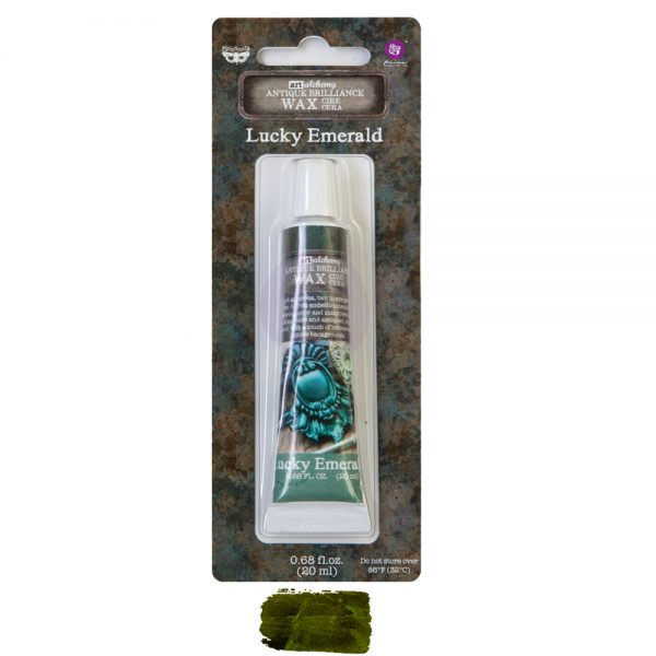 LUCKY EMERALD Antique Brilliance Wax by Finnabair (Art Alchemy) - Rustic Farmhouse Charm
