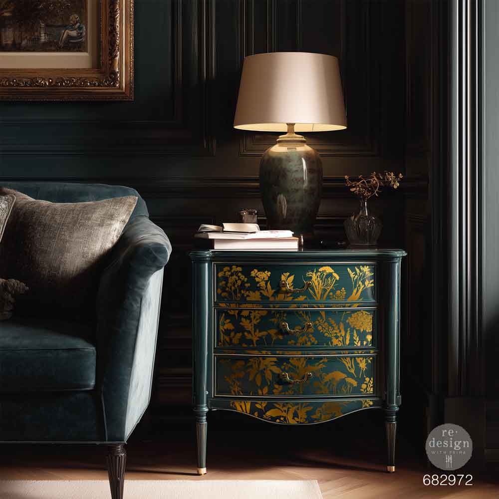 NEW! Redesign Gold Foil Transfer by Kacha - LUXE FOLIAGE (45.72cm x 60.96cm)